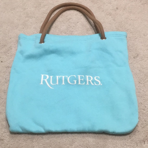 Handbags - Rutgers University NJ Light Blue & Brown Soft Bag